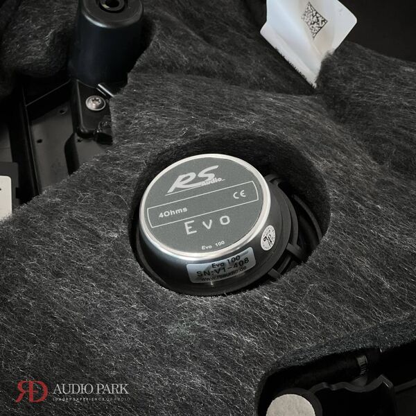 RS Audio EVO 100 單體安裝在車內飾板中